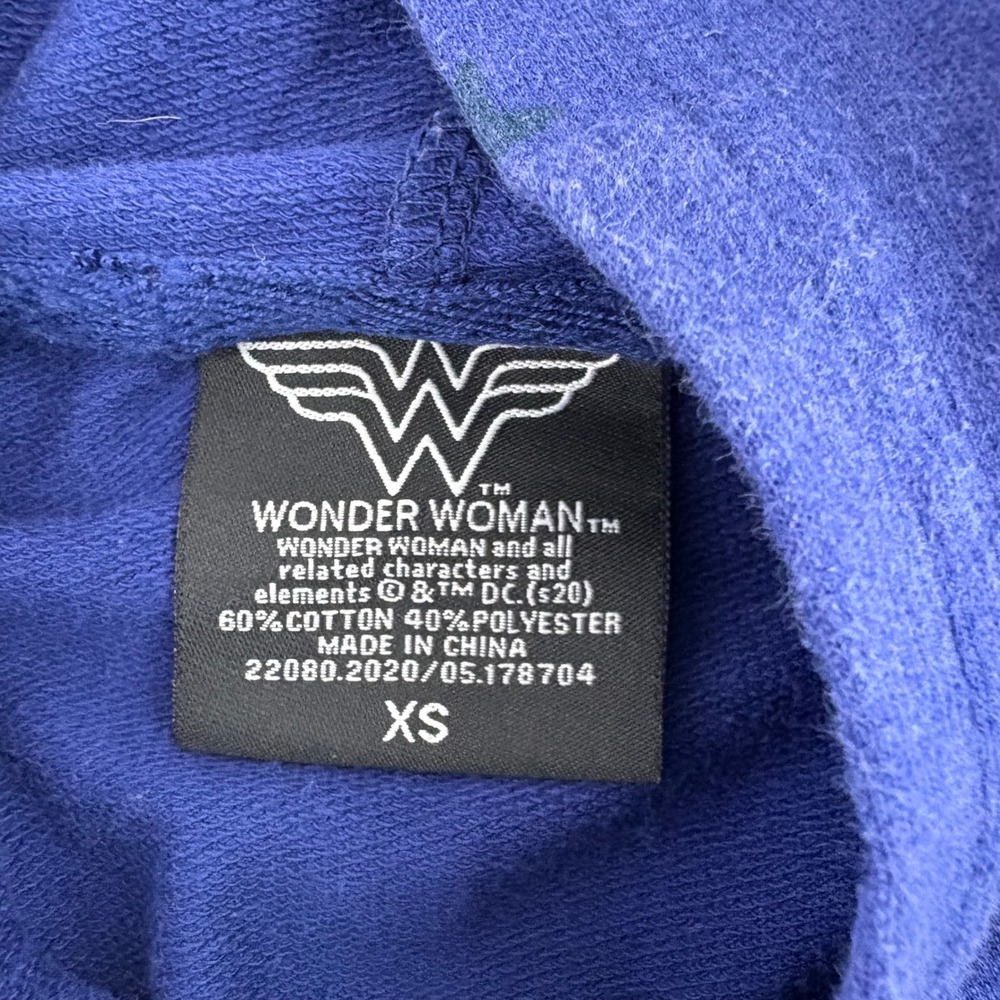 Wonder Woman Girls XS Navy Hoodie Hero In The Making Pullover DC Comic Costume‎ - Picture 7 of 8